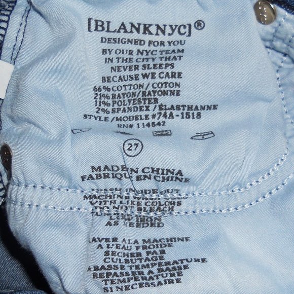 Blank NYC The Bond Size 27 Skinny Jeans High Waist - Picture 6 of 9